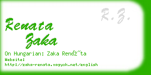 renata zaka business card